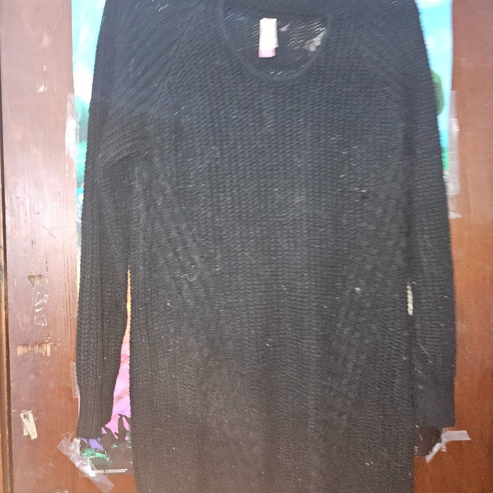 No Boundaries open chest black sweater 3X